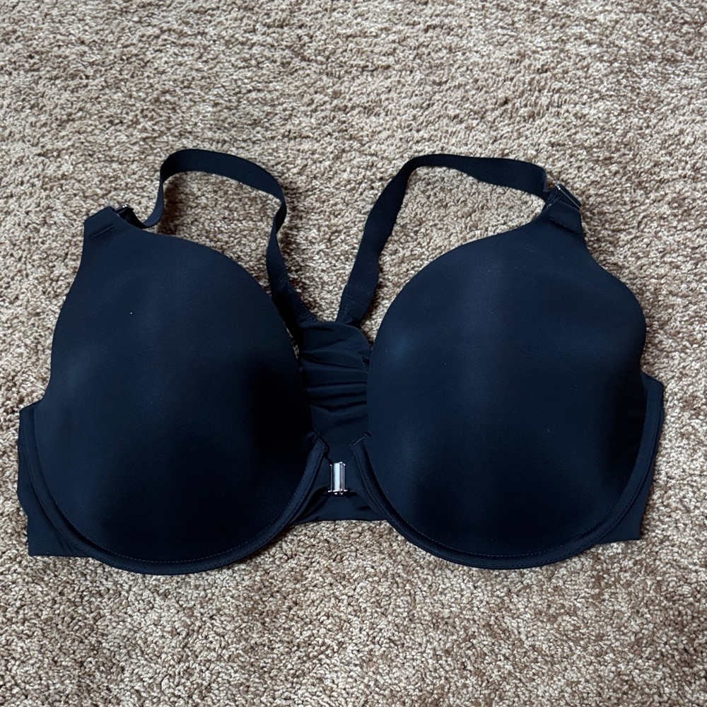 Soma Front Closure Racerback Black Bra